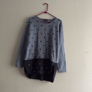 JUMP blue WOOL polka Dot Jumper Sweater size XL